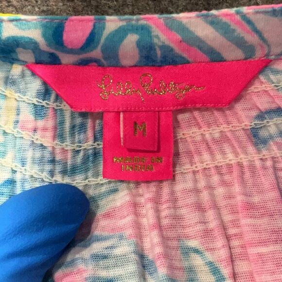 Lilly Pulitzer Essie Top Pineapple Sz M - Picture 5 of 5